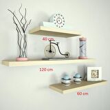 3 LÜ RAF SET ( 120 - 60 - 40 ) HARELİ CEVİZ (MAT)