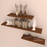 3 LÜ RAF SET ( 90 - 50 - 40 ) HARELİ CEVİZ (MAT)