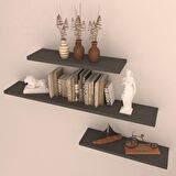 3 LÜ RAF SET ( 90 - 50 - 40 ) ANTRASİT ( MAT )