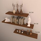 3 LÜ RAF SET  ( 90 - 70 - 50 ) HARELİ CEVİZ (MAT)