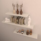 3 LÜ RAF SET  ( 90 - 70 - 50 ) BEYAZ ( PARLAK )