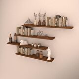 4 LÜ RAF SET ( 90-90-80-80 ) HARELİ CEVİZ (MAT)