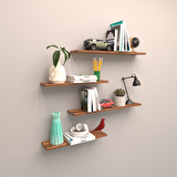 4 LÜ RAF SET ( 80-80-60-60 ) HARELİ CEVİZ (MAT)