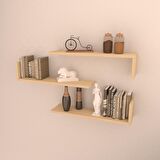 3 LÜ L RAF SET (  60 CM )  AKÇAAĞAÇ ( MAT )