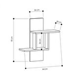 PİANO DUVAR RAF SETİ BAMBU ( MAT )