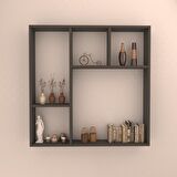 MİLET DUVAR RAF SET  ANTRASİT ( MAT )