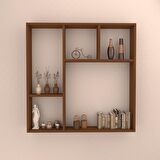 MİLET DUVAR RAF SET  HARELİ CEVİZ (MAT)