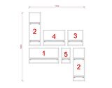 MİLANO RAF SETİ - MODEL 6 BAMBU ( PARLAK )