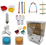 Royalfarmvet Muhabbet Kuşu Akıllı Yemlik ve Tam Set