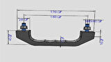 ELESA RG-1S.140.84 Köprü Tutamağı – 170mm Endüstriyel Plastik Kulp