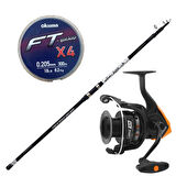 YekOutdoor Surf Oltası Seti Okuma Aria Tele Surf 3,90 cm 100-200 gr Surf Kamışı&Okuma JAW-55 3+1BB Olta Makinesi