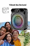RGB Işıklı Taşınabilir Bluetooth Hoparlör Fm Radyo/SD Kart/Usb/Bluetooth Speaker Extra Bass