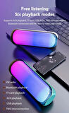 TAŞINABİLİR BLUETOOTH HOPARLÖR RGB IŞIKLI KABLOSUZ MÜZİK ULTRA GÜÇLÜ VE PRÜZSÜZ SES