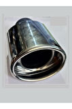 Içi Dolu Yassı Tekli Krom Egzoz Ucu