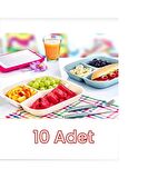 Reis Home 10 Adet Kahvaltı Tabağı 3 Bölmeli Tabak ana okulu mama tabak