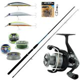 Yek Outdoor Spin Oltası Seti Okuma G-Power Spin 8' 240cm 15-40 gr 2 Parça Spin Kamışı & Okuma Revenger RV-40 FD Olta Makinesi
