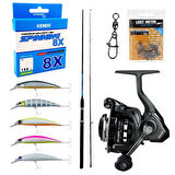 YekOutdoor Okuma Spin Olta Seti Okuma G-Power Spin 8' 240cm 15-40 gr 2 Parça Spin Kamışı&Okuma Acuador ACU-5000A 3+1BB Olta Makinesi