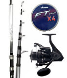 Yek Outdoor Hazır Surf Olta Seti Okuma Wave Power Tele Surf 4.20 cm 100-200 gr Surf Kamışı&Okuma Wave Power WP-6000A1 Olta Makinesi