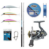 Yek Outdoor Spin Olta Seti Okuma G-Power Spin 270cm 7-35 gr Spin Kamışı&Kendo Suro GR4000 5+1BB Olta Makinesi