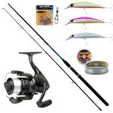 YekOutdoor Spin Seti Okuma G-Power Spin 9' 270cm 7-35 gr 2 Parça Spin Kamışı-Dam Nova 4000 FD 1BB 180M/0.30MM Olta Makinesi