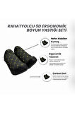 Rahatyolcu 5d Ergonomik Boyun Yastığı Seti 2 Adet Siyah Sarı