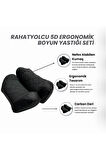 Rahatyolcu 5d Ergonomik Boyun Yastığı Seti 2 Adet Siyah