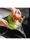2 Adet Meyve Sebze Yıkama Süzgeci – Şeffaf Yemek Kasesi Çıkarılabilir Filtreli, Süzgeçli Salata Kasesi, Vegetable Washer