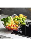 2 Adet Meyve Sebze Yıkama Süzgeci – Şeffaf Yemek Kasesi Çıkarılabilir Filtreli, Süzgeçli Salata Kasesi, Vegetable Washer
