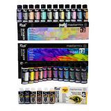 Rich Mastermix Lux Akrilik Boya Seti 30 Renk Canlı- Pastel- Metalik Renkler