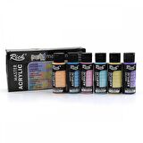 Rich Mastermix Medium Akrilik Boya Seti 24 Renk Canlı- Pastel- Metalik Renkler