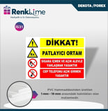 Uyarı İkaz Levhası - Dikkat Patlayıcı Ortam