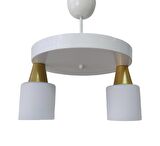 RİOLİGHT MODERN BEYAZ İKİLİ OPAL CAMLI SARKIT ÇAP:30 CM