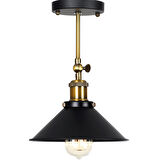 RİOLİGHT RETRO ESKİTME RUSTİK MAFSALLI HAREKETLİ BAŞLIK TAVAN AVİZESİ 1XE27 DUY ŞAPKA ÇAPI:22CM