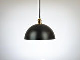 RİOLİGHT RETRO SİYAH İÇİ BEYAZ TEKLİ METAL SARKIT AVİZE ÇAP: 30CM
