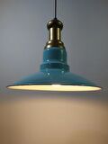 RİOLİGHT RETRO TURKUAZ TEKLİ METAL SARKIT AVİZE ÇAP: 30CM