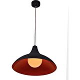 RİOLİGHT RETRO SİYAH İÇİ SİYAH TEKLİ METAL SARKIT AVİZE ÇAP:35CM