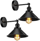 RİOLİGHT RETRO MAFSALLI HAREKETLİ BAŞLIK METAL APLİK ÇAP: 22CM NOT: 1ADET FİYATIDIR.