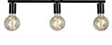 RIOLİGHT 3LÜ E27 DUYLU SIRALI METAL PLOFONYER AVİZE TABAN: 60CMX5CM