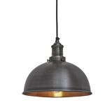 RİOLİGHT RETRO SİYAH İÇİ GOLD  TEKLİ METAL SARKIT AVİZE ŞAPKA ÇAPI:30CM