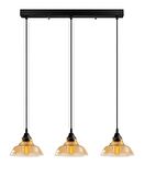 RİOLİGHT RETRO MASA ÜSTÜ CAM SARKIT AVİZE TABAN UZUNLUĞU:60CM CAM ÇAPI:20CM