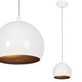RİOLİGHT MODERN BEYAZ İÇİ GOLD TEKLİ METAL SARKIT AVİZE ÇAP:20CM