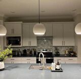 RİOLİGHT MODERN BEYAZ 2 İÇİ BEYAZ MASA,BAR ÜSTÜ TEKLİ METAL SARKIT AVİZE ÇAP:20CM 1ADET FİYATIDIR