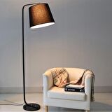 RİOLİGHT RETRO2 RUSTİK SİYAH HAREKETLİ KUMAŞ BAŞLIK METAL LAMBADER KÖŞE LAMBASI