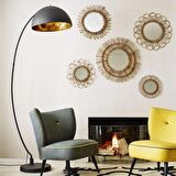 RİOLİGHT RETRO RUSTİK MAFSALLI HAREKETLİ BAŞLIK METAL LAMBADER KÖŞE LAMBASI ŞAPKA ÇAPI:40CM