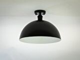 RİOLİGHT RETRO,RUSTİK,VİNTAGE ODA,MUTFAK,SALON,CAFELER İÇİN SİYAH METAL PLOFONYER AVİZE ÇAP:30CM