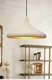 RİOLİGHT MODERN1 BEYAZ İÇİ GOLD ODA,MUTFAK,CAFELER İÇİN TEKLİ METAL SARKIT AVİZE ÇAP:35CM
