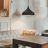 RİOLİGHT MODERN1 SİYAH ODA,MUTFAK,CAFELER İÇİN TEKLİ METAL SARKIT AVİZE