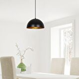 RİOLİGHT RETRO,RUSTİK,MODERN SİYAH ODA,MUTFAK,CAFELER İÇİN TEKLİ METAL SARKIT AVİZE ÇAP:30CM