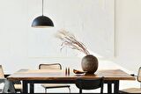 RİOLİGHT RETRO,RUSTİK1,MODERN SİYAH ODA,MUTFAK,CAFELER İÇİN TEKLİ METAL SARKIT AVİZE ÇAP:30CM