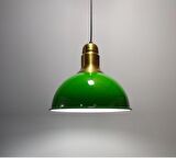 RİOLİGHT MODERN1,RUSTİK,VİNTAGE SALON, ODALAR İÇİN YEŞİL İÇİ BEYAZ TEKLİ METAL SARKIT AVİZE ÇAP:30CM